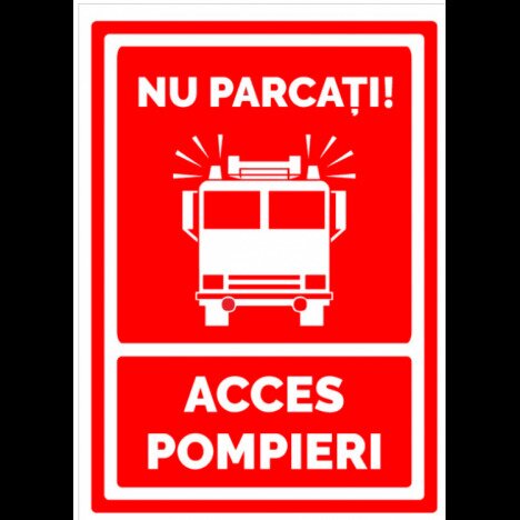 Indicator de parcare nu parcati acces pompieri